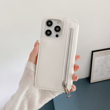 小銭/カード収納 iPhone15/14ケース 鏡付 レザー製iphone13/12/11proカバー  高品質便利 高級感 ギフトにおすすめ[M3152]