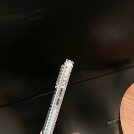 ハート柄 iPhone15Pro/16plusカバー シェル風/ラメ入り 透明アイフォン14プロ/13/12ケース きれい 黄ばまない[M4417]