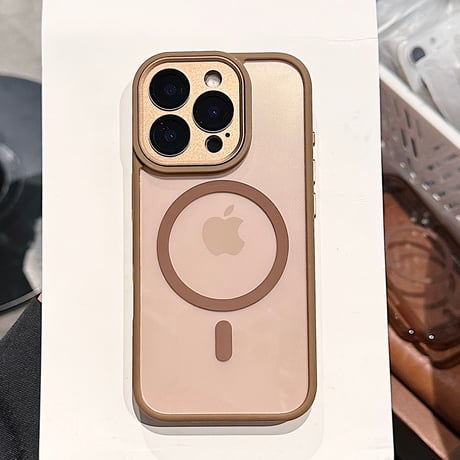レンズ保護 iPhone16pro/15promaxケース Magsafe対応 耐衝撃加工 アイフォン14pro/13/promax/12カバー 黄ばまない 高品質 耐久性ある[M4903]