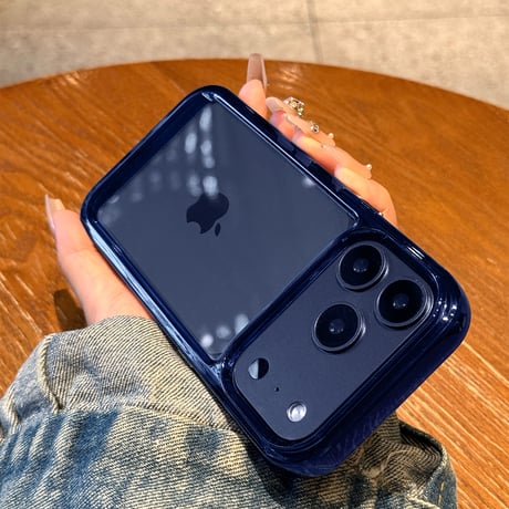 高透明 iPhone17ProMax/17Proケース ブルー/オレンジ/シルバーに合う iPhone17/Air/16/15カバー 黄ばまない 耐衝撃[M5844]