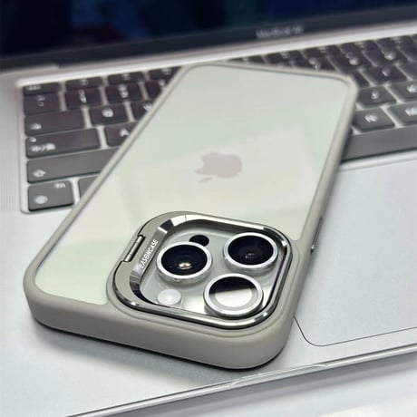スタンド付 iPhone17pro/17promaxケース ガラス製レンズ保護フィルム付 耐衝撃 カッコイイiphone16Pro/15/14シリーズ[M3553]