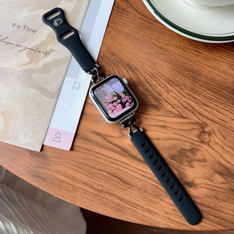 シリコン Applewatchバンド リボン アップルウォッチベルト Ultra3 series11 10 98 7 6 SE3 SE2  シンプル風 耐久性ある[M6263]