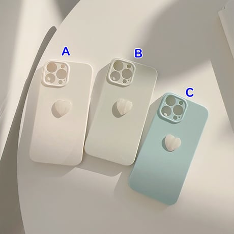 淡色 iPhone14/13proケース 貝殻紋ハート iPhone12pro/11カバー くすみ系 シンプル 明るく爽やか  お揃い[M3371]