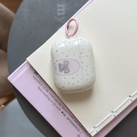 象 Airpods Pro3ケース かわいい Airpods4/3カバー pro2/pro1 リング/キーホルダー ギフトにおすすめ[M6327]