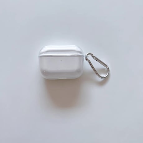 Airpods4/Pro3ケース クリア AirpodsPro2/Pro1カバー  エアポッズ3/2 カラビナ付 シンプル 定番商品[M4677]