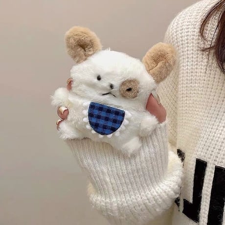可愛い犬ちゃん airpods3ケース ぬいぐるみdog airpodsproカバー  高品質 可愛い動物デザイン 温かい フック付M1298
