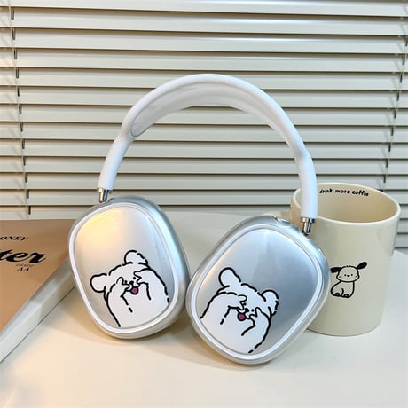 可愛い AirPodsMax専用ケース 犬ちゃん エアーポッズ マックス専用カバー お揃いクリアケース ギフトに最適[M4240]