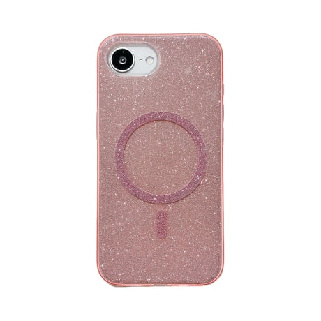 キラキラ iPhone17e/16eケース MagSafe対応 iPhone17Pro/16ProMax/15ケース ラメいり 丈夫 光沢感[M6204]