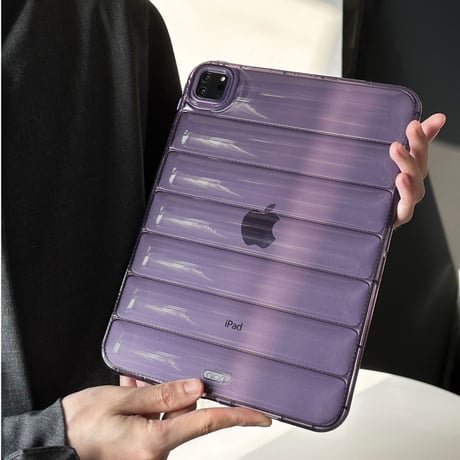 透明 ダウンジャケット iPadAirケース  艶あり iPadPro10.5/9.7インチカバー ipad mini4/5/6カバー  シンプル 耐衝撃 男女兼用[M2477]