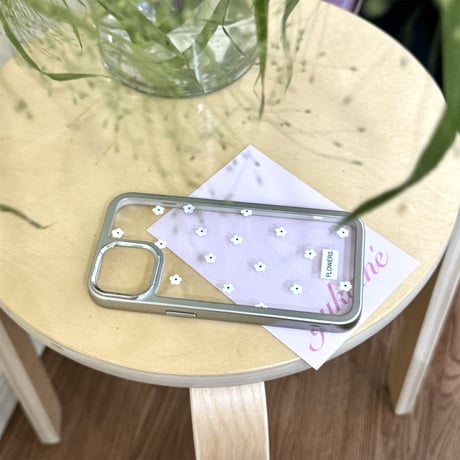 花柄 iPhone15/15proケース 黄ばまない クリアiPhone14/13pro/12ケース かわいい きれい[M4343]