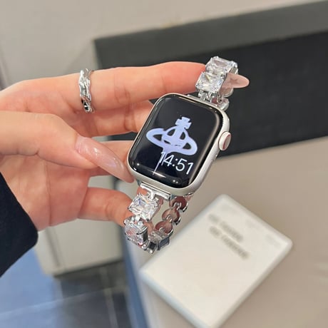 ダイヤ Applewatch 10バンド 高品質 宝石 アップルウォッチベルト Ultra3/2/1 Series 10/9/8 SE3/2/1 高級感高品質[M4756]