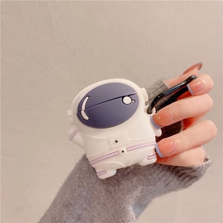 宇宙飛行士 airpods3第3世代カバー  可愛い エアポッツプロケース  フック付  個性  面白いM939