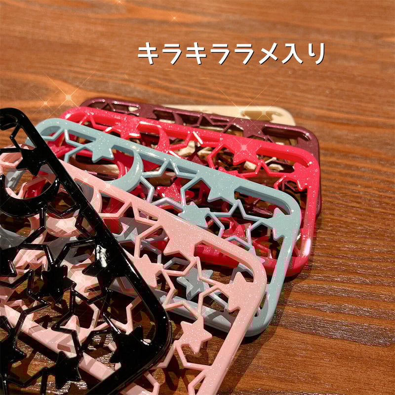 透かし雕り iPhone14/14proケース 星/月柄 散熱 iPhone13pro/12/ 透かし雕り iPhone14/14proケース 星/月柄 散熱 iPhone13pro/12/