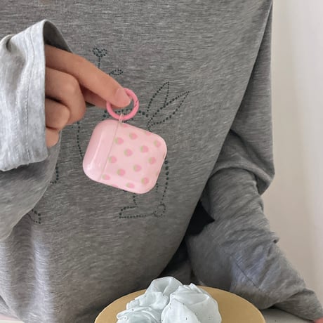 Girlsファッション Airpods 4ケース 韓国風 イチゴ/サクランボ Airpods3/Pro2ケース airpodsproカバー 可愛い 女子力高い [M5368]