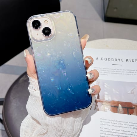 シェル風 iPhone15Pro/15カバー キラキラ iPhone14/13Proカバー 綺麗 ガールズに大人気[M4259]