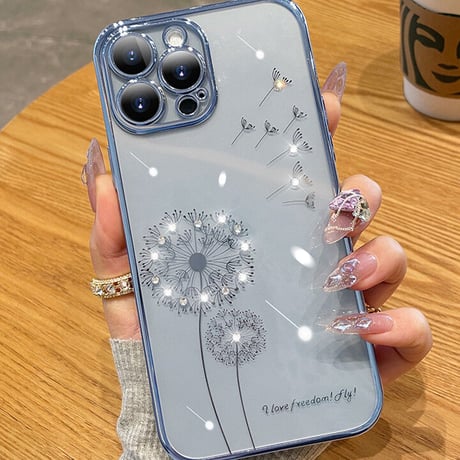 ジュエリータンポポ iphone13mini/12proケース  キラキラクリアiphone11pro/se3カバー  高品質 メッキ 頑丈 シンプル 全面保護 [M1811]