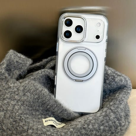 耐衝撃滑り止め加工 iPhone17Pro/17promaxケース MagSafeリングスタンド iPhone17/16Pro/15ケース 高品質黄ばまない 耐久性 [M5970]