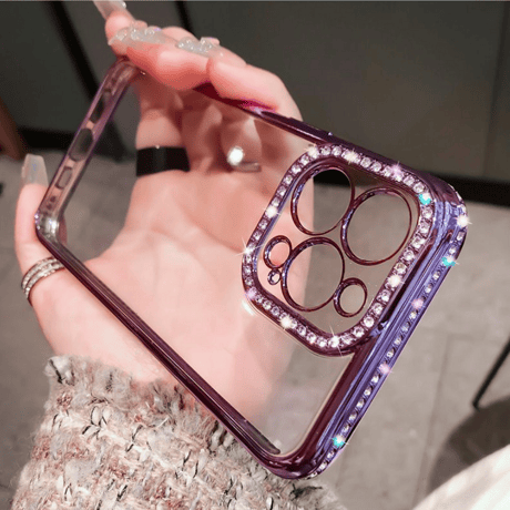 ジュエリー iPhone14pro/14promaxケース キラキララメシール付 iphone13/12/11promaxカバー  オシャレ 高級感 ガールズに大人気[M2388]