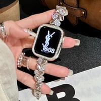 おしゃれ アップルウォッチS10/9 バンド キラキラハート Apple Watch Ultra Series 8 7 6 5 4 シリーズ 3 2 SE SE2 女子力高い[M4596]