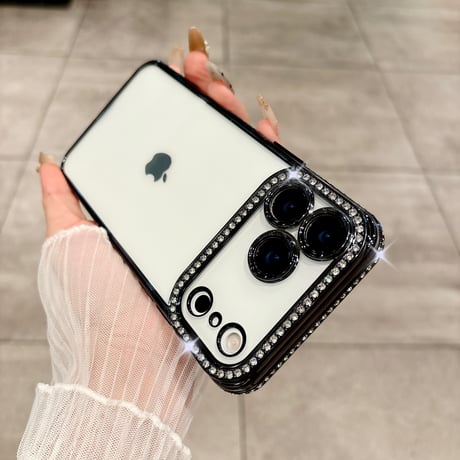 【iPhone17対応】ジュエリーデコ iPhone17e/16/14/15proケース  キラキラ オシャレ綺麗アイフォン13/12proカバー 高品質 カメラレンズフィルム付き [M1537]