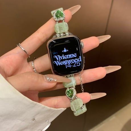 ダイヤ Applewatchバンド ストーンデコ きれいアップルウォッチバンド Ultra2/1/SE2/1/Series9/8/7/6/5 ガールズファッション[M4632]
