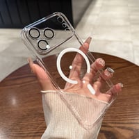 MagSafe対応 iPhone17ProMax/16proケース クリア 高透明度 レンズフイルム付シンプル 高品質 ハードケース[M3481]