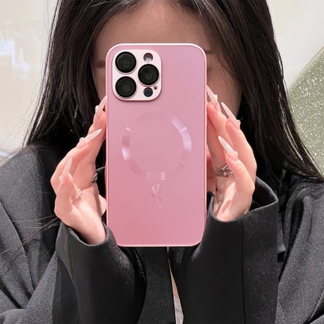 指紋防止 MagSafe対応 iPhone15Pro/15ProMaxケース 耐衝撃 iPhone14/13/12proケース レンズ保護 耐久性あり[M3899]
