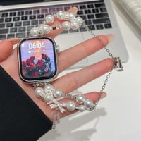 パール Applewatchベルト 高品質 Ultra2/1/SE(第2/1世代)/Series9/8/7/6/5/4/3/2/1アップルウォッチバンド 女子力高い[M5256]