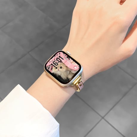 レザーとメタル AppleWatchバンド 高級感 上品アップルウォッチバンド Series11/10/9 8 7 6 5 4  3 2 SE3 SE2 Ultra3 セレブ愛用[M6368]