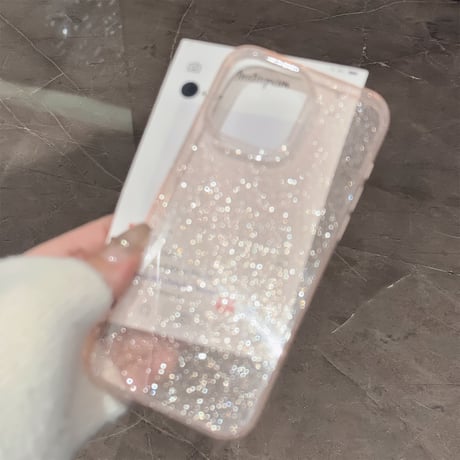 定番 iPhone16pro/16promaxケース キラキララメ iPhone15pro/14pro/13/12カバー 黄ばまない クリアケース [M5085]