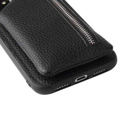 小銭入れ付 iphone14pro/13ケース レザー製 リング付きアイフォン12mini/11proカバー シンプル便利 [M2153]