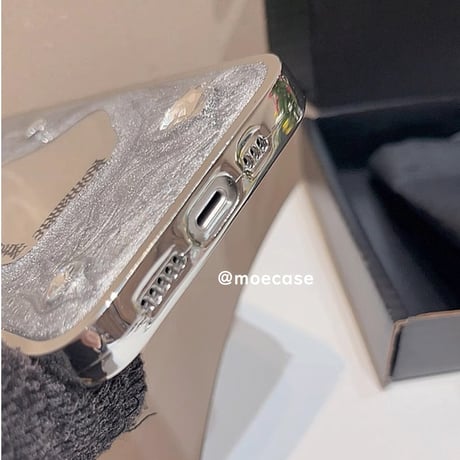 高級感 鏡付 iPhone15/15Proケース ダイヤデコ iPhone14Pro/13/12ケース オシャレ 便利 シック[M3793]