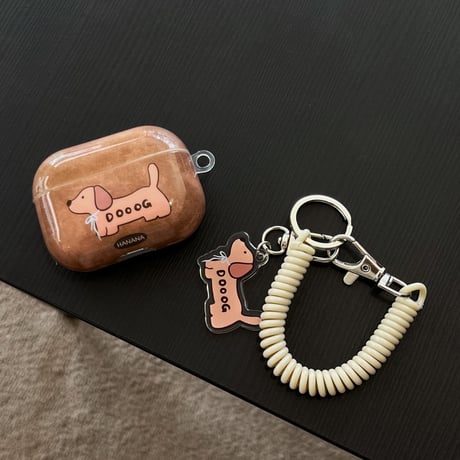ギフトに最適 Airpods4ケース  可愛い犬ちゃん  Airpodspro2/proカバー Airpods3 チャーム/ストラップ付 キュート[M4791]