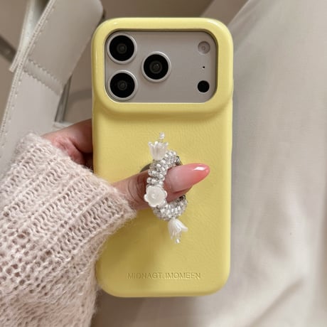 花付ミラーリング iPhone17/17Proケース レザー iPhone16Pro/15pro/14ケース エレガント スタンド付[M6300]