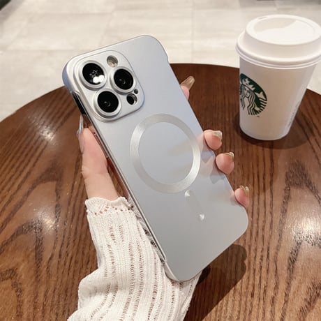 MagSafe対応フチなし iphone15Pro/15Promaxケース 指紋防止 高級感iPhone14Pro/13/12Promaxケース 耐久性 持ち運びやすい[M3801]