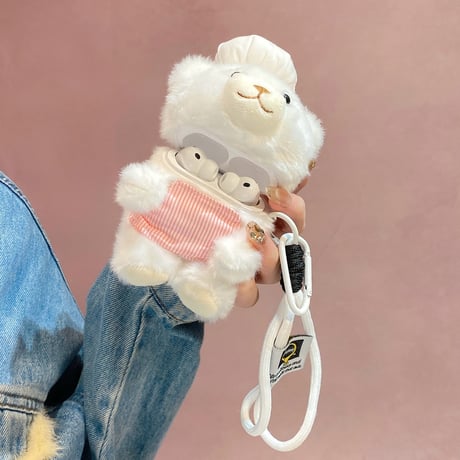 コック熊さんぬいぐるみ Airpods Pro3ケース ふもふも Airpods 4/3カバーケース AirpodsPro2/1 かわいい ギフトにおすすめ [M6491]