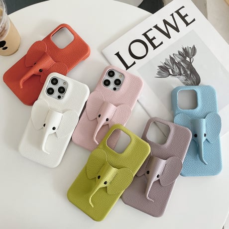 象 iPhone15/14proカバー レザー製 iPhone13pro/12/11proケース かわいい 高品質 有名人愛用ギフトにおすすめ [M3402]