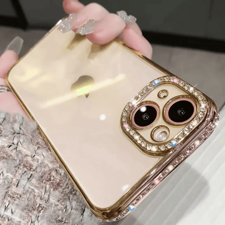【iPhone17対応】ジュエリーデコ iPhone17e/16/14/15proケース  キラキラ オシャレ綺麗アイフォン13/12proカバー 高品質 カメラレンズフィルム付き [M1537]