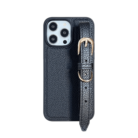 iPhone15/15proケース レザー ベルト付き シック iphone14/12/13カバー ファッション 便利[M3511]