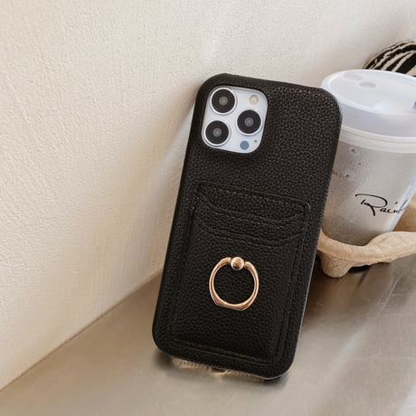 ICカード入れ リング付 iPhone14/14Proカバー レザー製 高品質アイフォン13mini/12mini/11proケース 実用 スタンド機能あり ファッション  [M2472]