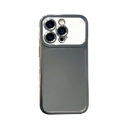 メッキメイク直し鏡 iPhone17pro/17ケース 艶感 iPhone16pro/15ケース カメラカバー カメラコントロールカバー付[M5976]