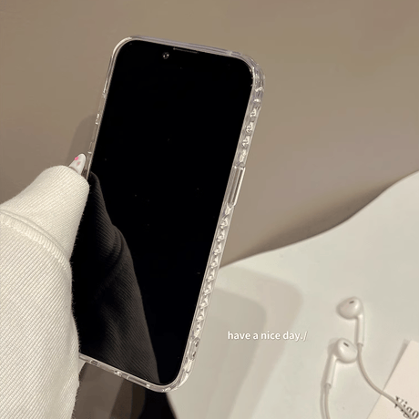 ピンク iphone15/15proケース  グラデーション 花デコiphone14/13/12Proカバー お洒落  かわいい 女子力UP キラキラ[M3687]