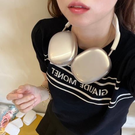 AirPodsMaxケース シンプル ツヤ感ある エアーポッズ マックス専用カバー 使いやすい お揃い ソフトケース[M4196]