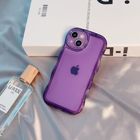 波紋枠 iPhone15/14proケース 落下防止 アイフォン13/12/11pro透明カバー 全面保護 使いやすい 軽量[M2842]