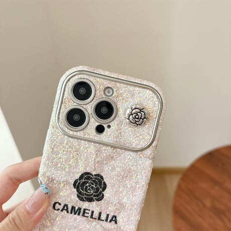 ストラップ付 iPhone17Pro/17ケース 花柄 iPhone16pro/17promaxカバー キラキラ オシャレ  大人可愛い [M5669]