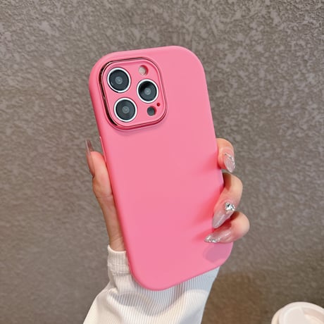 シンプル無地 iPhone15/15plus/15proケース 指紋防止 アイフォン14/13/SEカバー 淡色系 使いやすい [M3963]
