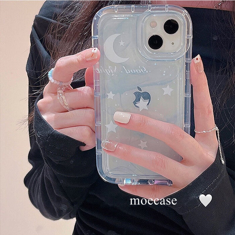 耐衝撃月星柄 iphone14pro/14promaxケース 高透明感 アイフォン 耐衝撃月星柄 iphone14pro/14promaxケース 高透明感 アイフォン