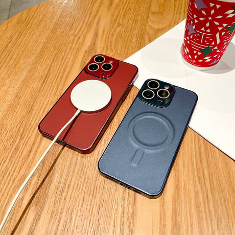 皮 MagSafe対応 iPhone15pro/15promaxケース カメラ保護 高級感 iphone14/13/12proケース 指紋防止 シンプル 人気[M3863]
