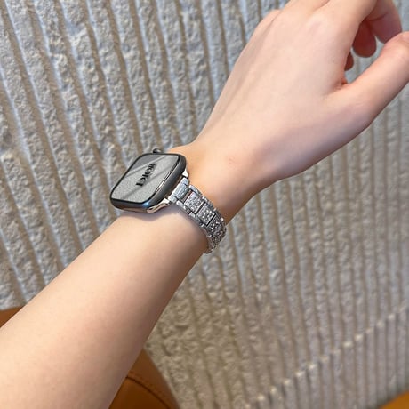 アップルウォッチSerise 10バンド 高級感 ダイヤデコ AppleWatch Ultra2/1/SE(第2/1世代)/Series9/8/7/6/5/4/3/2/1 丈夫[M4752]