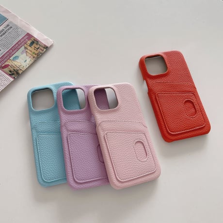 ICカード入れ2個 iPhone14/15proケース レザー高級感アイフォン13/12proカバー 男女向け 高品質 ギフトにおすすめ[M2901]